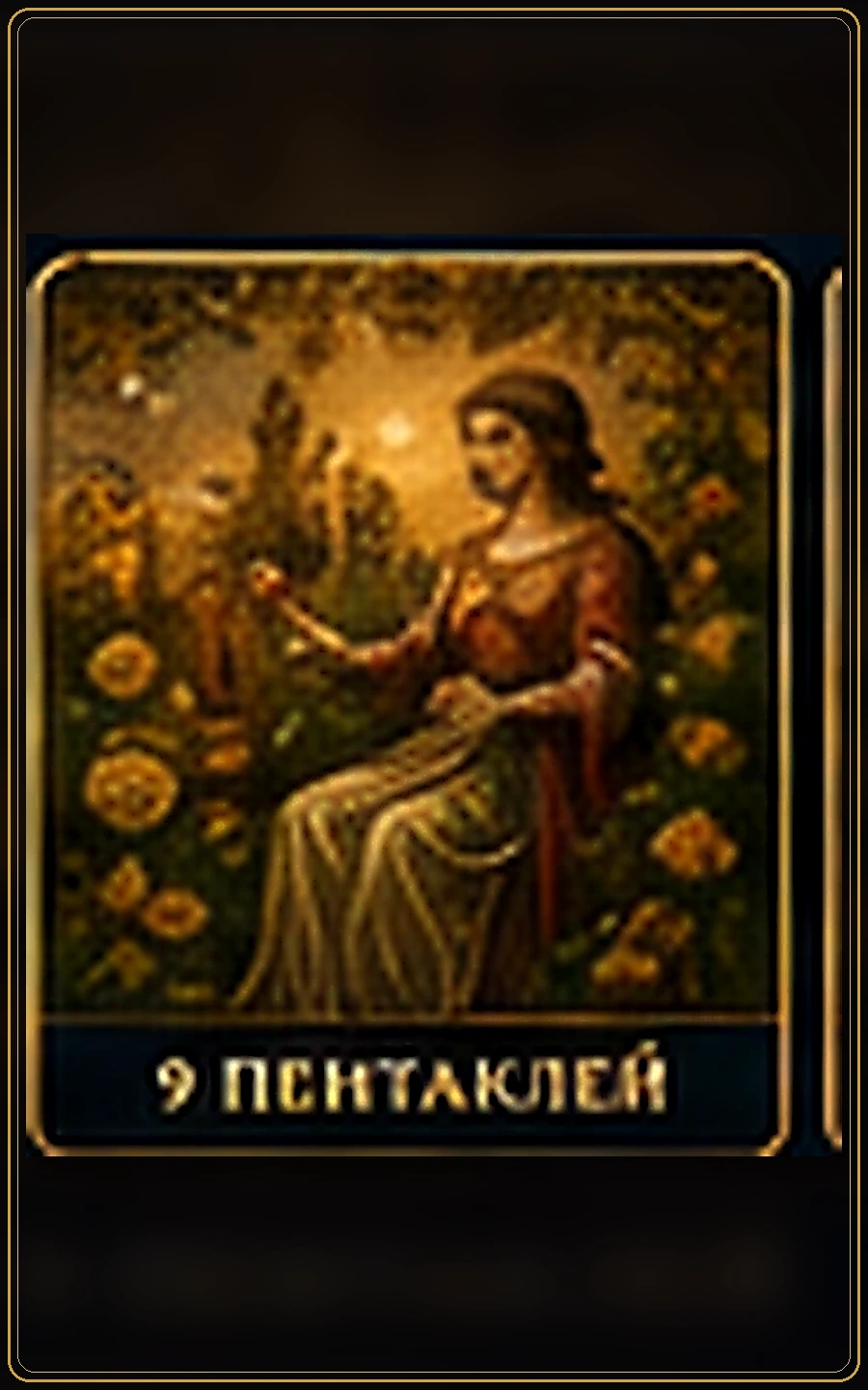 Девятка Пентаклей — карта Таро